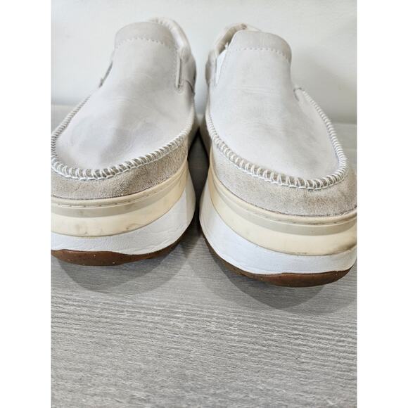 Ugg Marin Slip On Platform Size 10 Cream Canvas Shoes - Picture 4 of 13